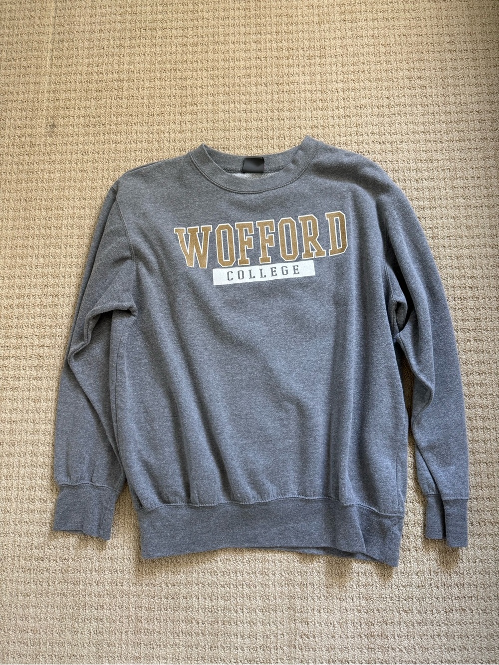 Wofford College Gray Crewneck Sweatshirt Size L